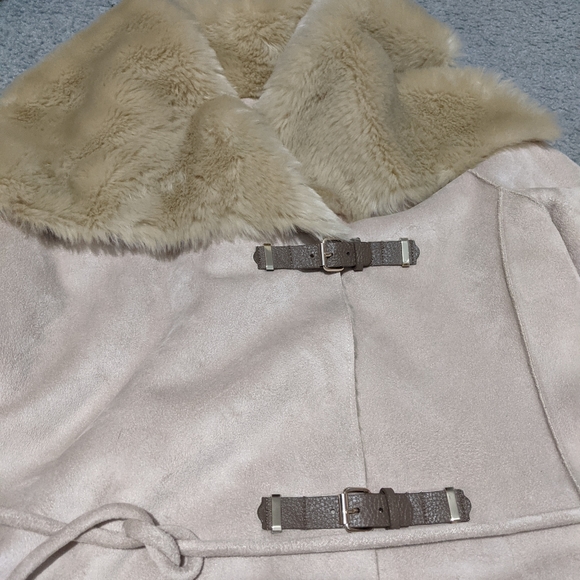 CALVIN KLEIN SUEDE LIKE MID LENGTH COAT - Picture 2 of 5